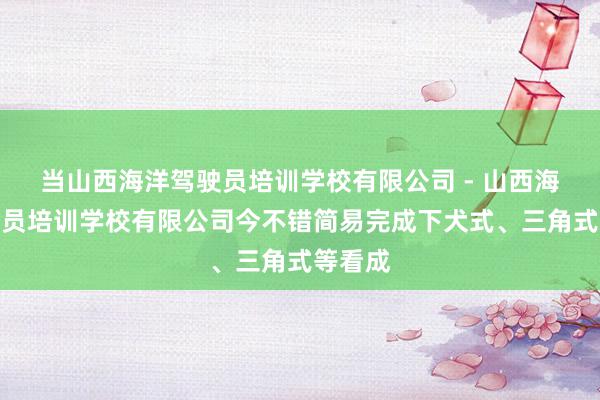 当山西海洋驾驶员培训学校有限公司 - 山西海洋驾驶员培训学校有限公司今不错简易完成下犬式、三角式等看成